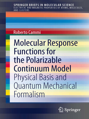 cover image of Molecular Response Functions for the Polarizable Continuum Model